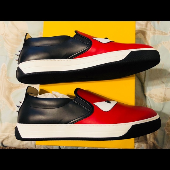 Fendi Monster Slip on Sneakers with Studs UK9/US10 - Picture 3 of 6